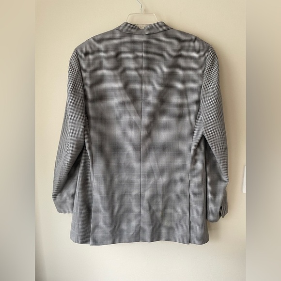 Luigi Bianchi Mantova Contemporary Men’s Checked Virgin Wool Blazer Size 42L - Picture 8 of 12